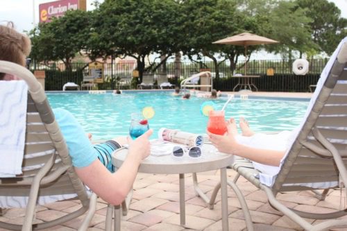 swimming at clarion inn lake buena vista