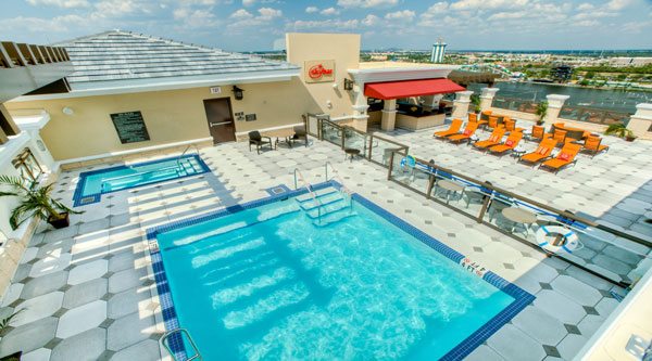 ramada orlando roof top pool area 