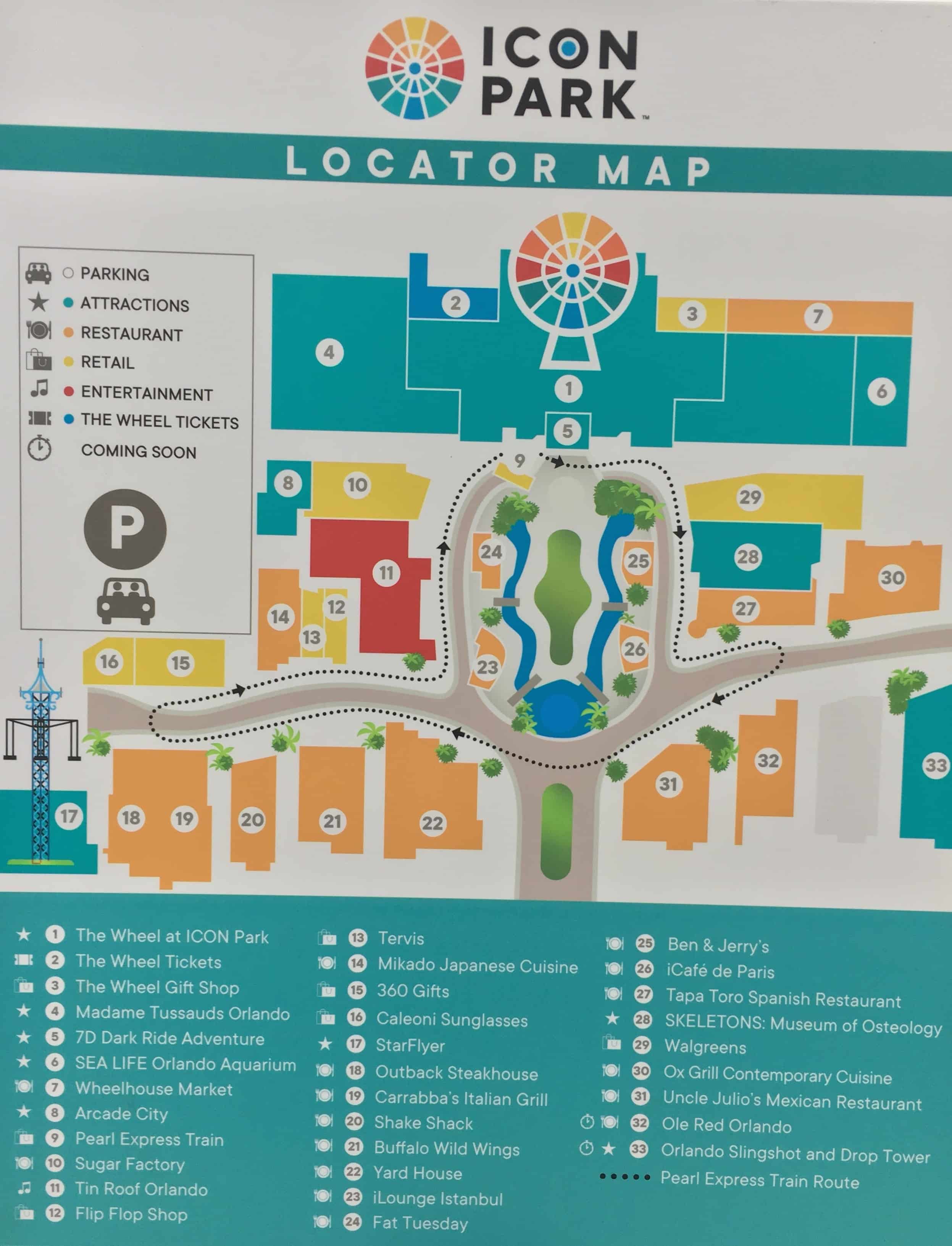 ICON Park map