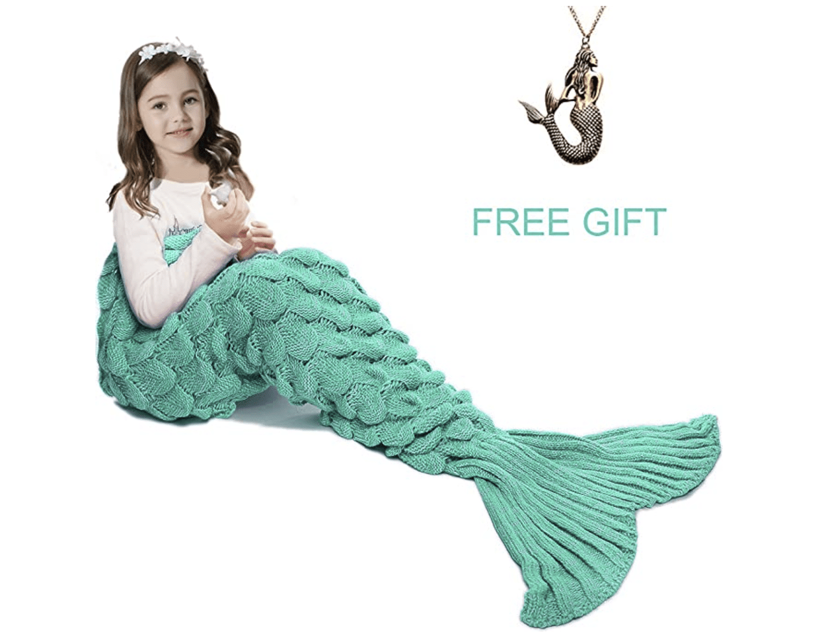 Knitted Mermaid Tail Blanket