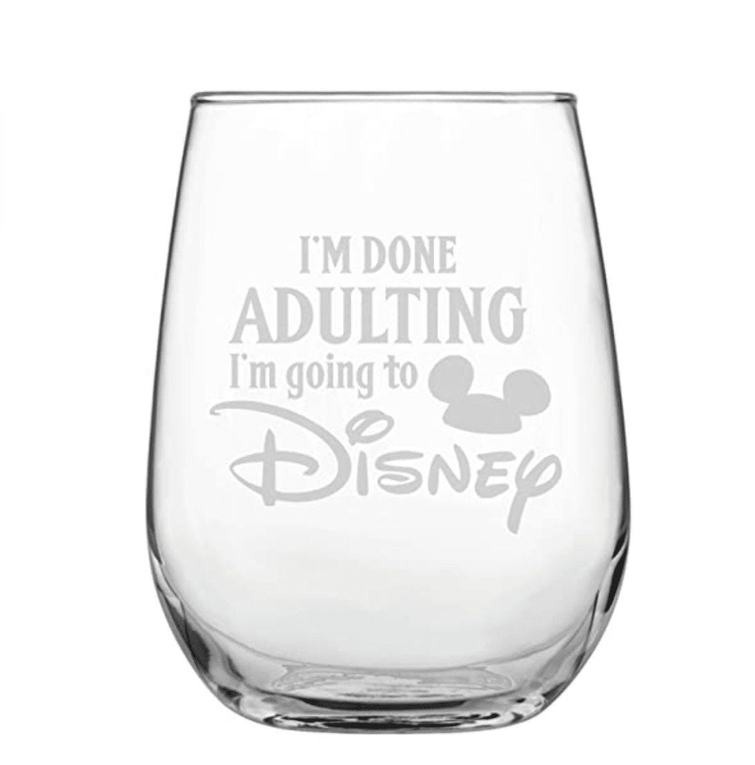 Engraved Stemless Wine Glass