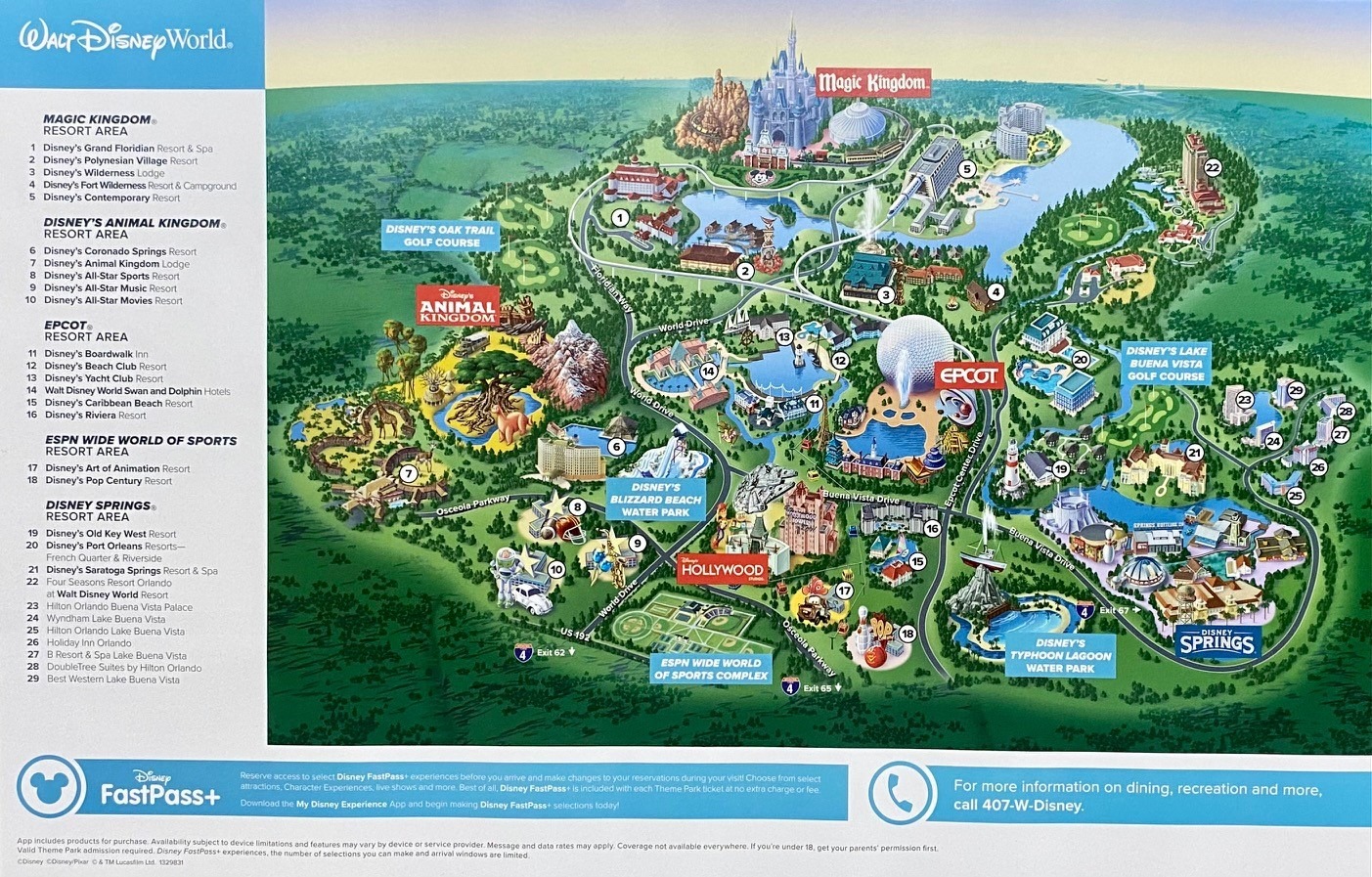 walt disney map with hotels