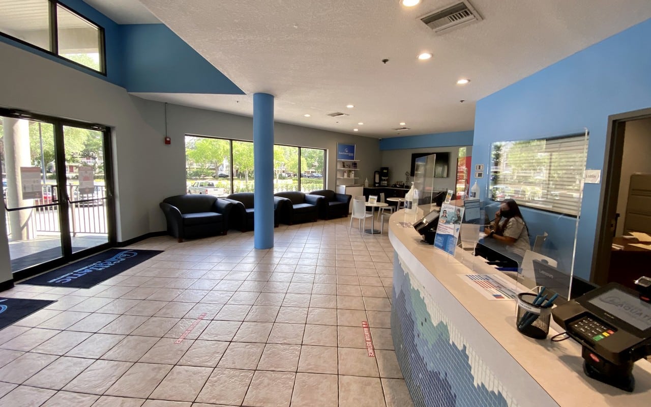 Rosen Aquatic & Fitness Center lobby area