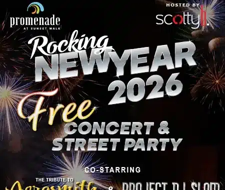 Celebrate New Year’s Eve in Orlando at Promenade at Sunset Walk: Fun for Families and Party Goers