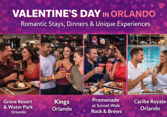 Where to Celebrate Valentine’s Day in Orlando: Romantic Stays, Dinners & Unique Experiences