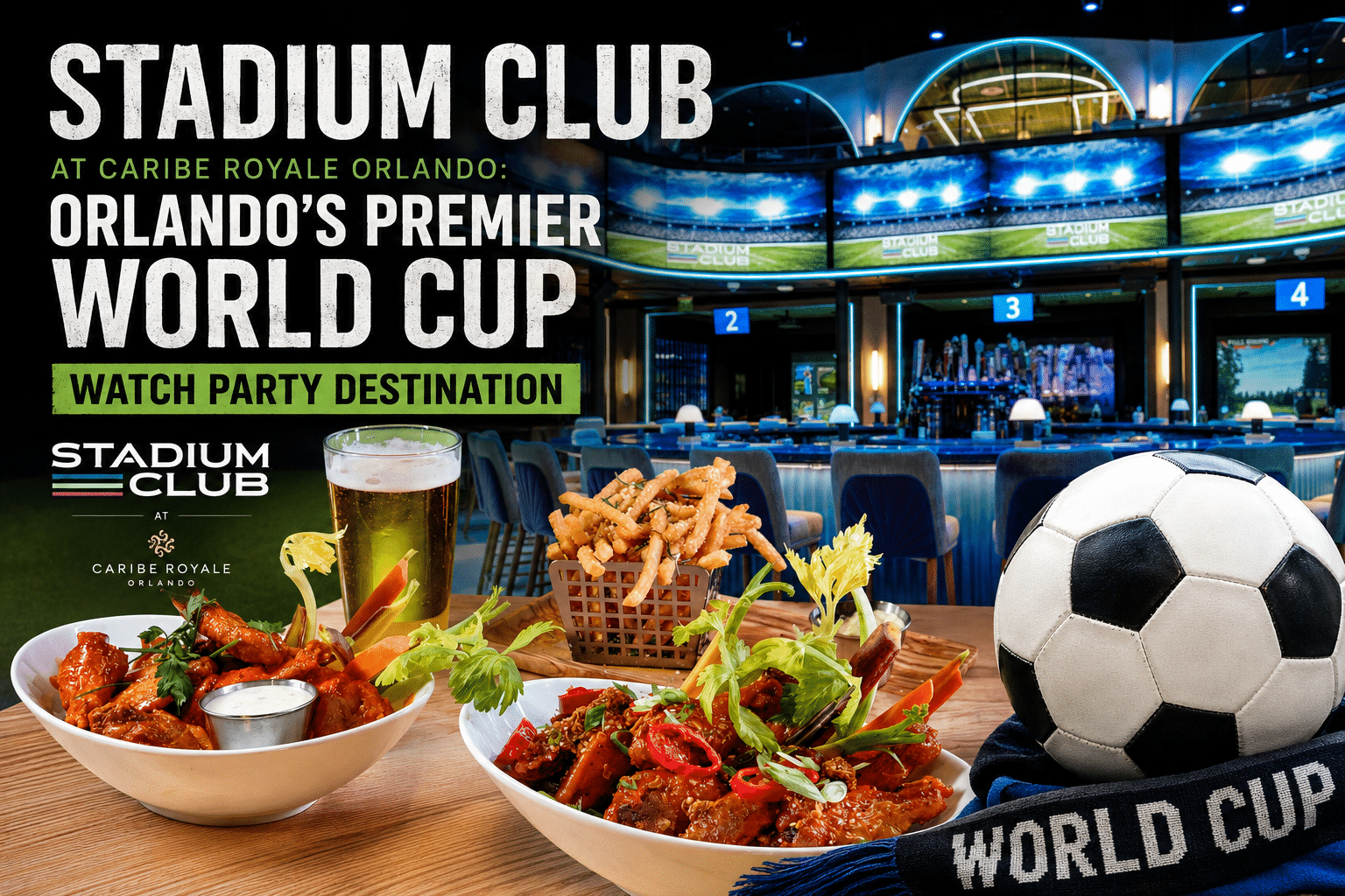 Stadium Club at Caribe Royale Orlando: Orlando's Premier World Cup Watch Party Destination 2026 1 World Cup watch party Orlando