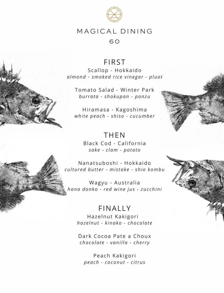 Ômo by Jônt Becomes the First Michelin-Starred Restaurant Featured in Orlando’s Magical Dining 2 Ômo by Jônt Magical Dining Menu