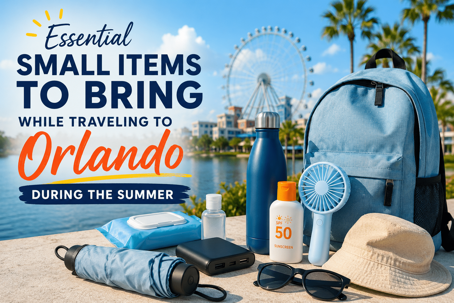 Essential Small Items to Bring While Traveling to Orlando During the Summer 1 Orlando summer travel essentials